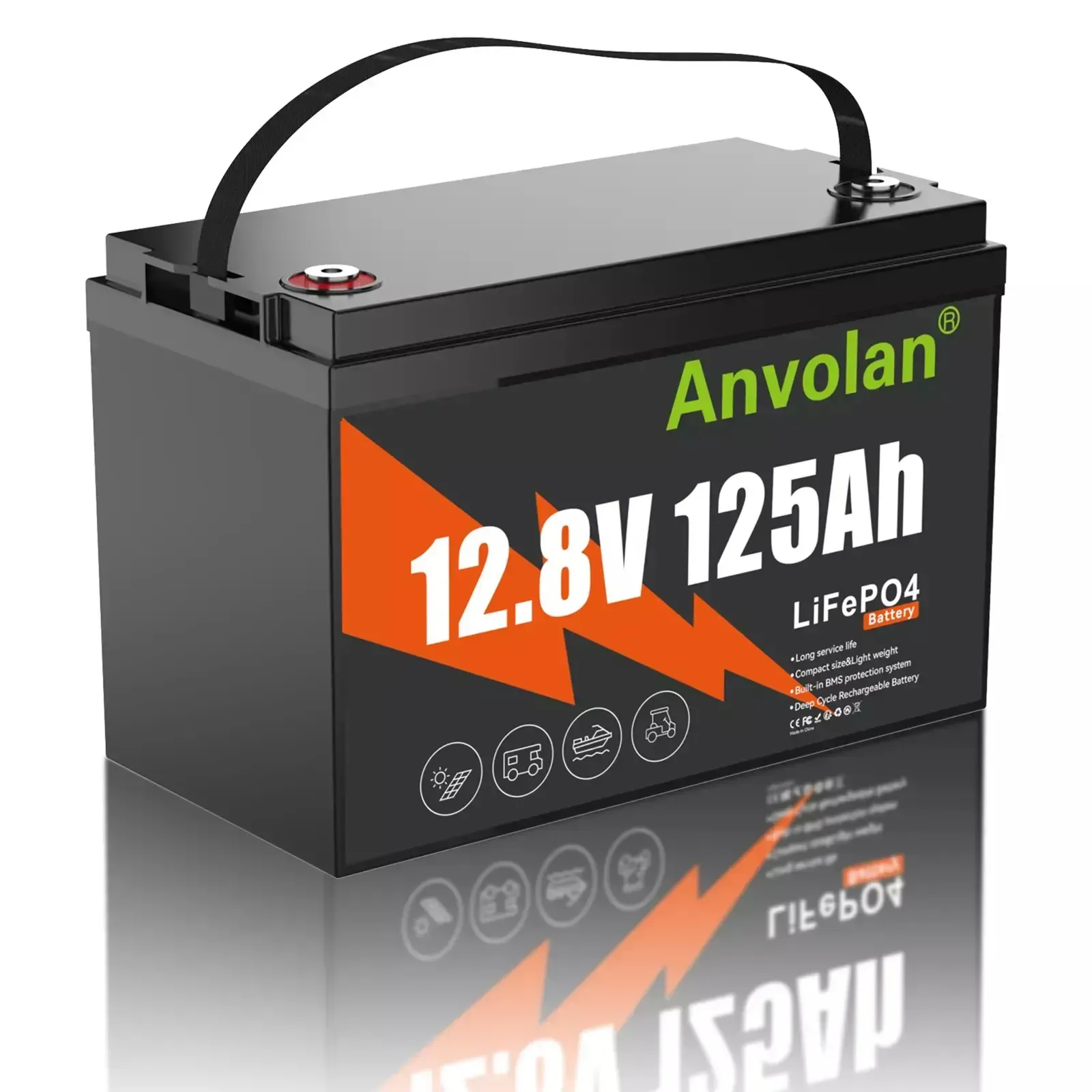 Акумулятор для UPS/инвертора Anvolan LiFePO4 12V 125A