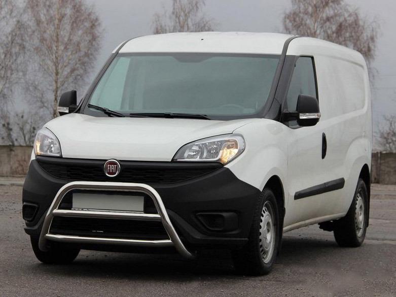 Кенгурятник WT022 60 мм CAN для Fiat Doblo II 2010-2022 гг. нержавеющая сталь Хром