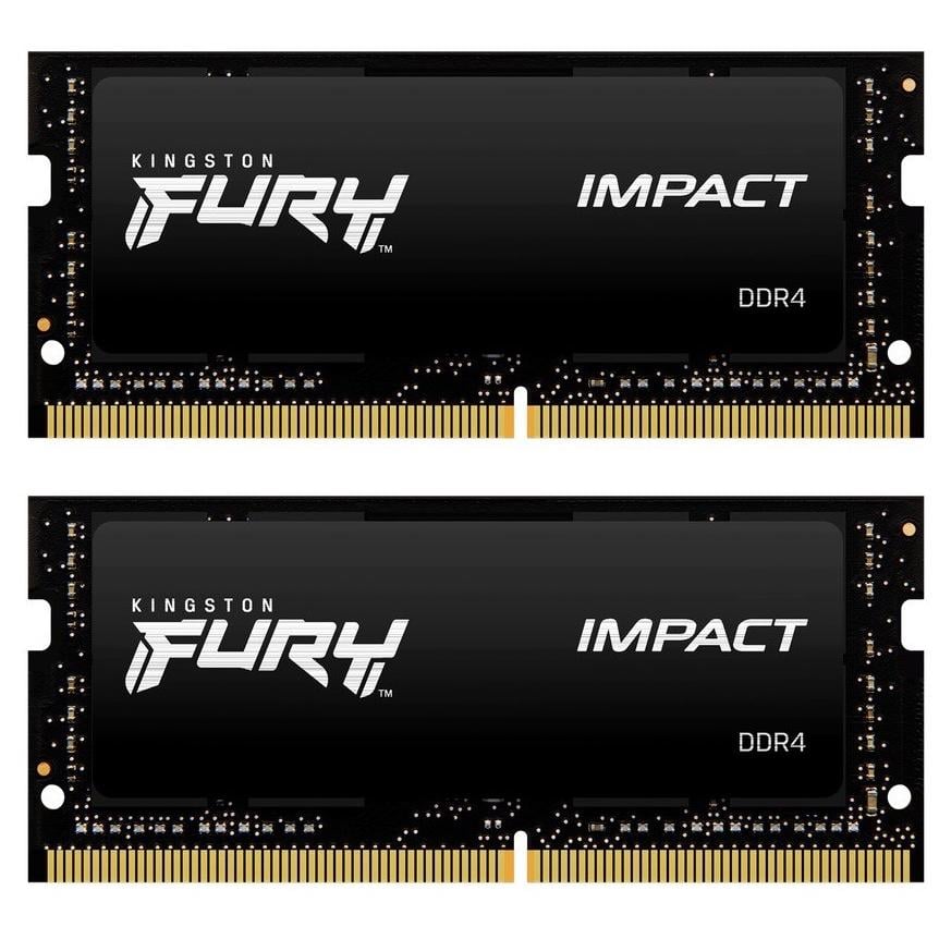 Оперативная память Kingston Fury Impact SO-DIMM DDR4 16 GB KIT 3200MHz (KF432S20IBK2/16)