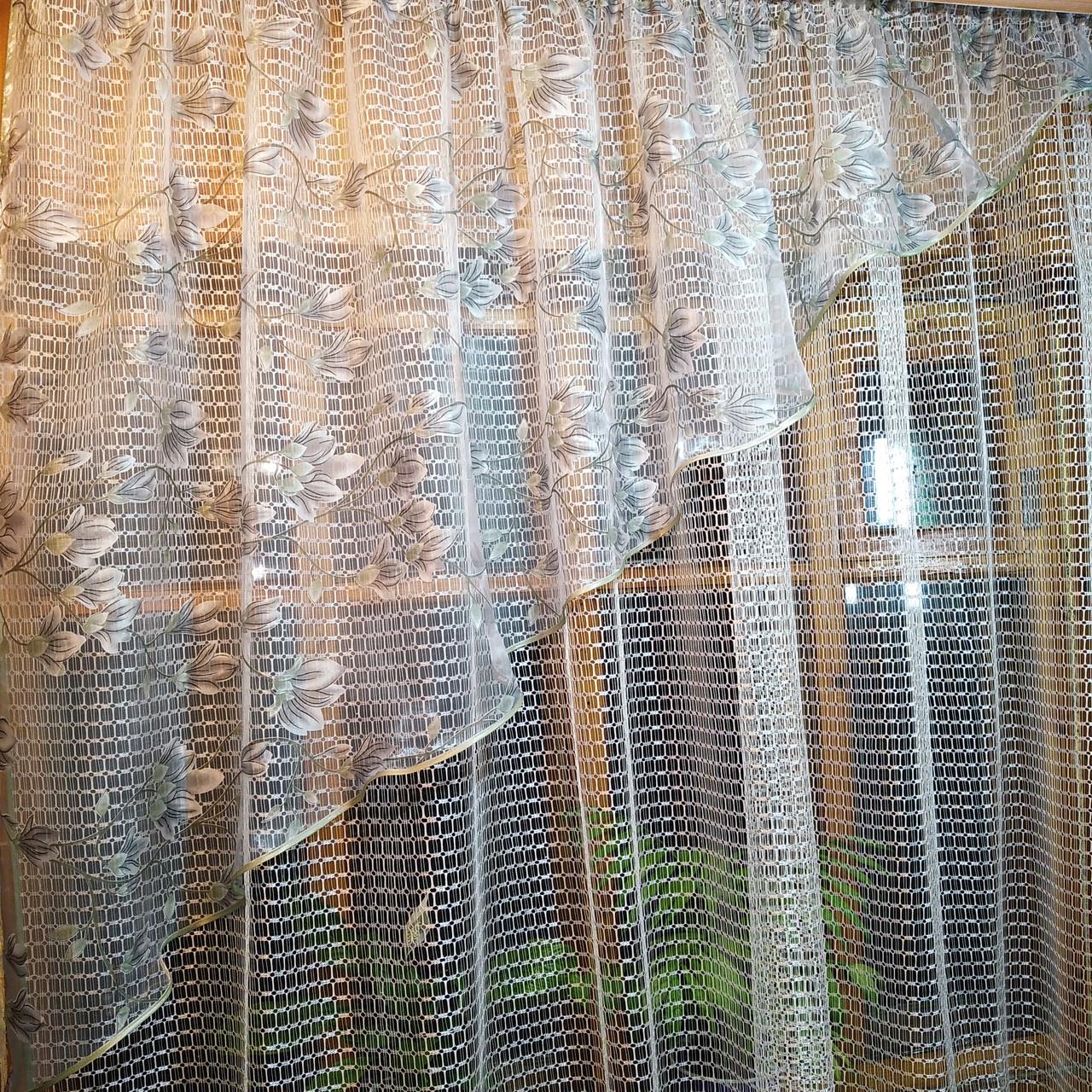 Шторы Фаина левая Серая веточка/Молочный (1668033452) - фото 6 Шторы Фаина левая Серая веточка/Молочный (1668033452) - фото 6