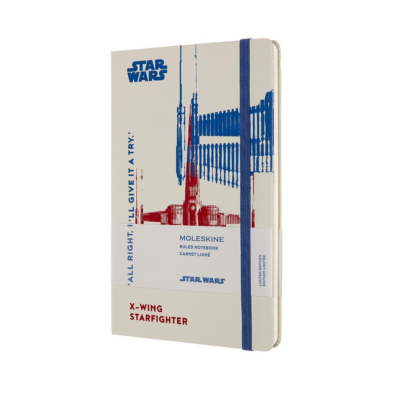 Блокнот Moleskine Star Wars середній 13х21 см в лінійку X-Wing (8053853603753)