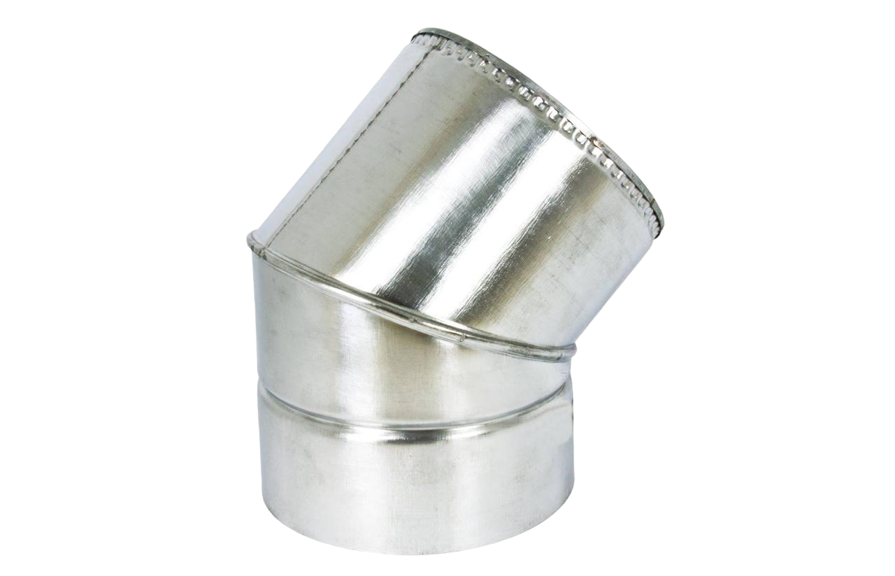 Колено сэндвич из нержавеющей стали в оцинковке d 180/250 мм 45° (12842856)