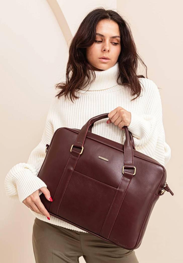 Сумка кожаная для ноутбука и документов Бордовый (A-027193) Сумка кожаная для ноутбука и документов Бордовый (A-027193)