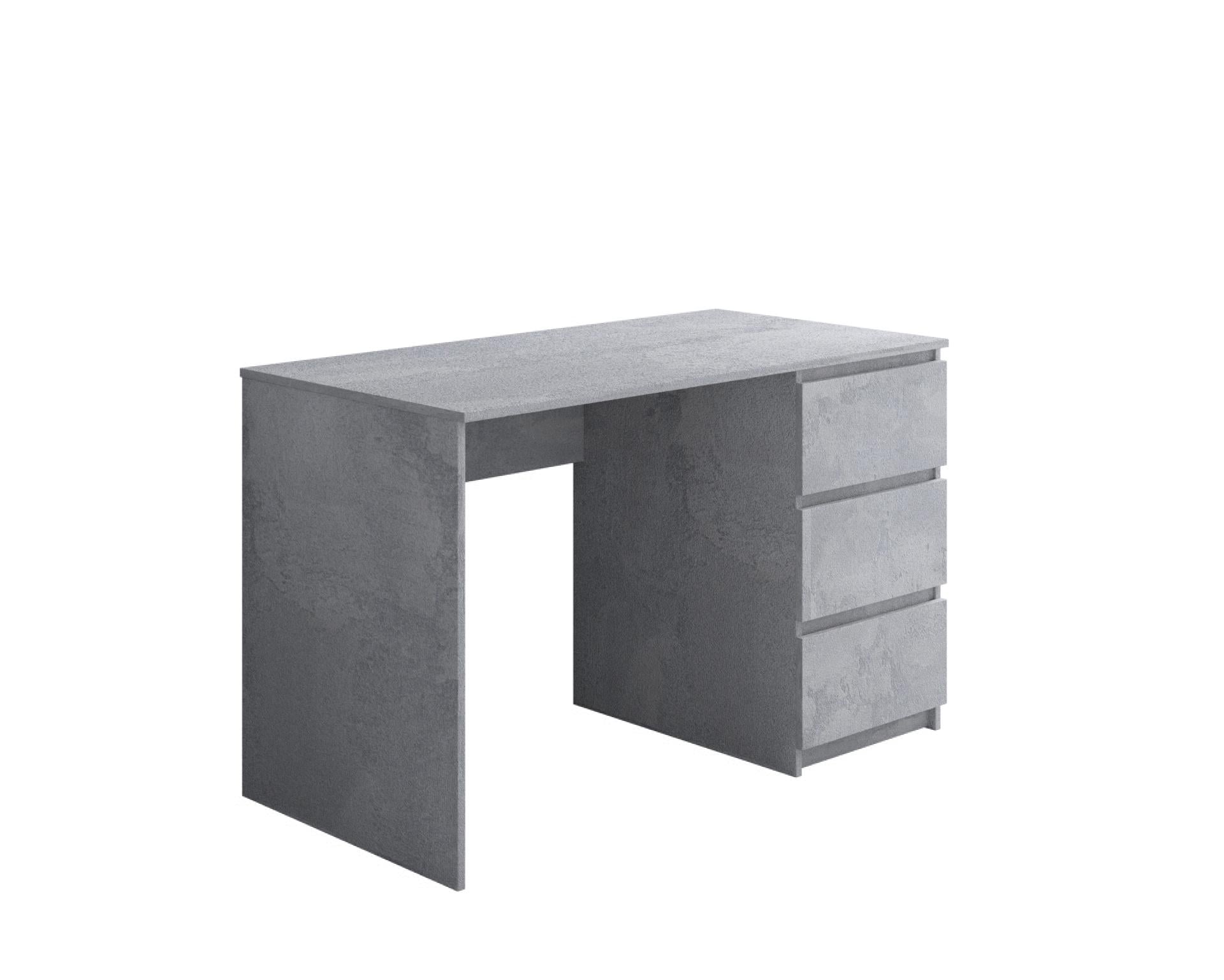 Письмовий стіл Kade-1 на 3 шухляди 130х60х75 см Бетонний камінь (Kade113060BK)