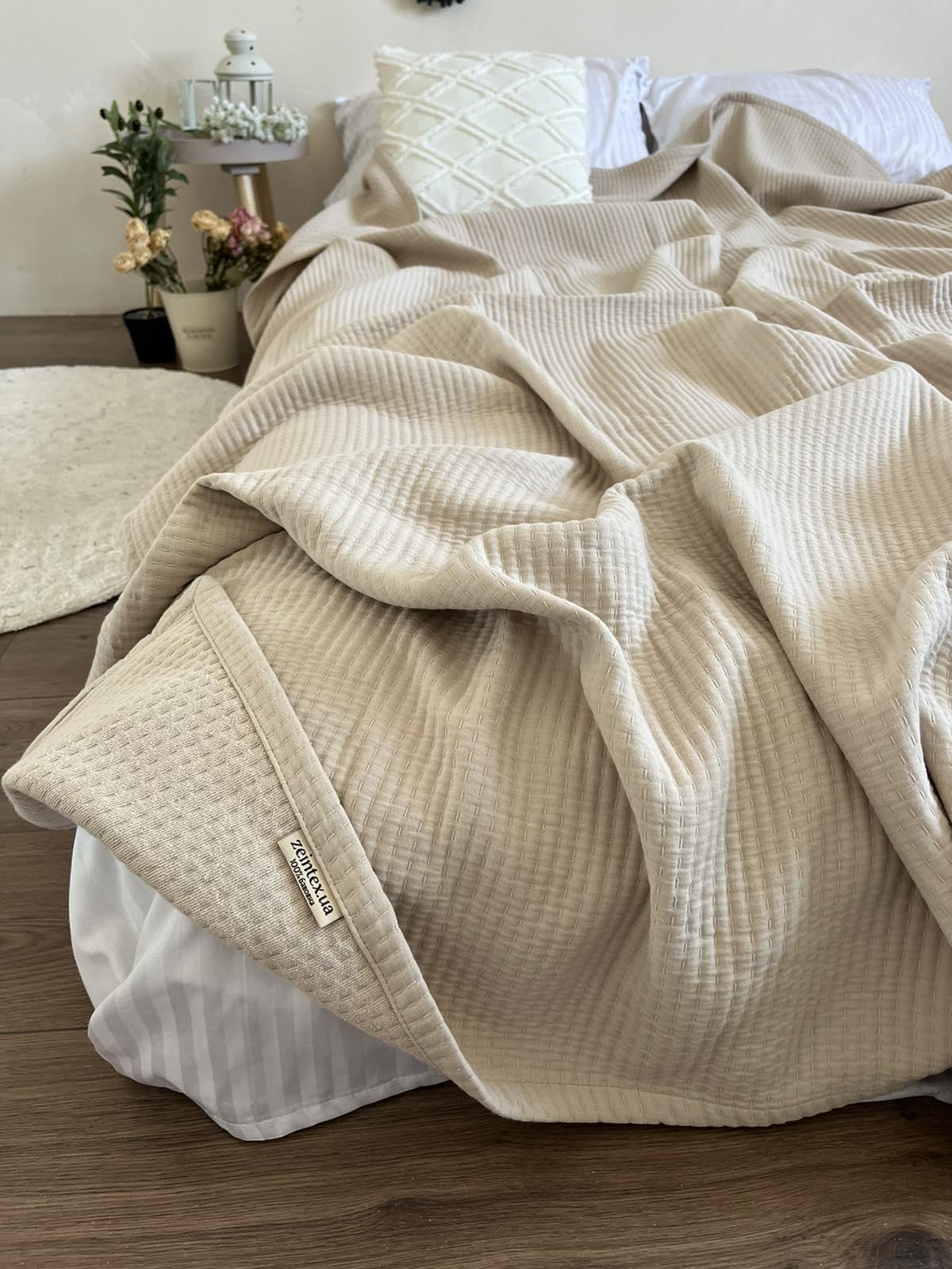 Покрывало стеганое ZEINTEX OSLO хлопковое 200х230 см Бежевый (20941102) - фото 5 Покрывало стеганое ZEINTEX OSLO хлопковое 200х230 см Бежевый (20941102) - фото 5