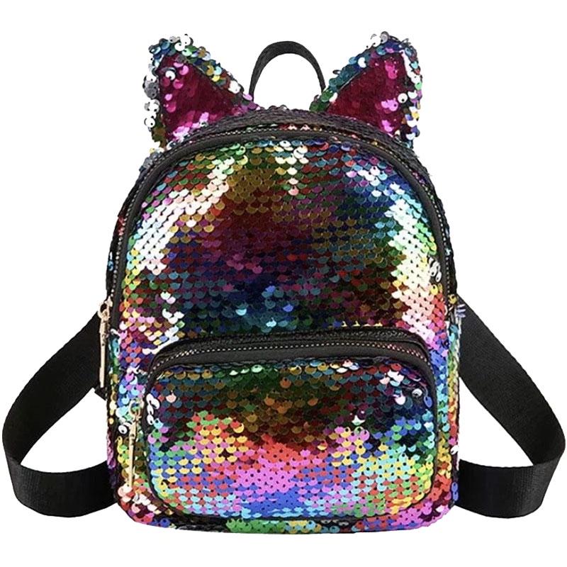 Рюкзак Mini с пайетками и с ушками 20х17 см Chameleon (33425)