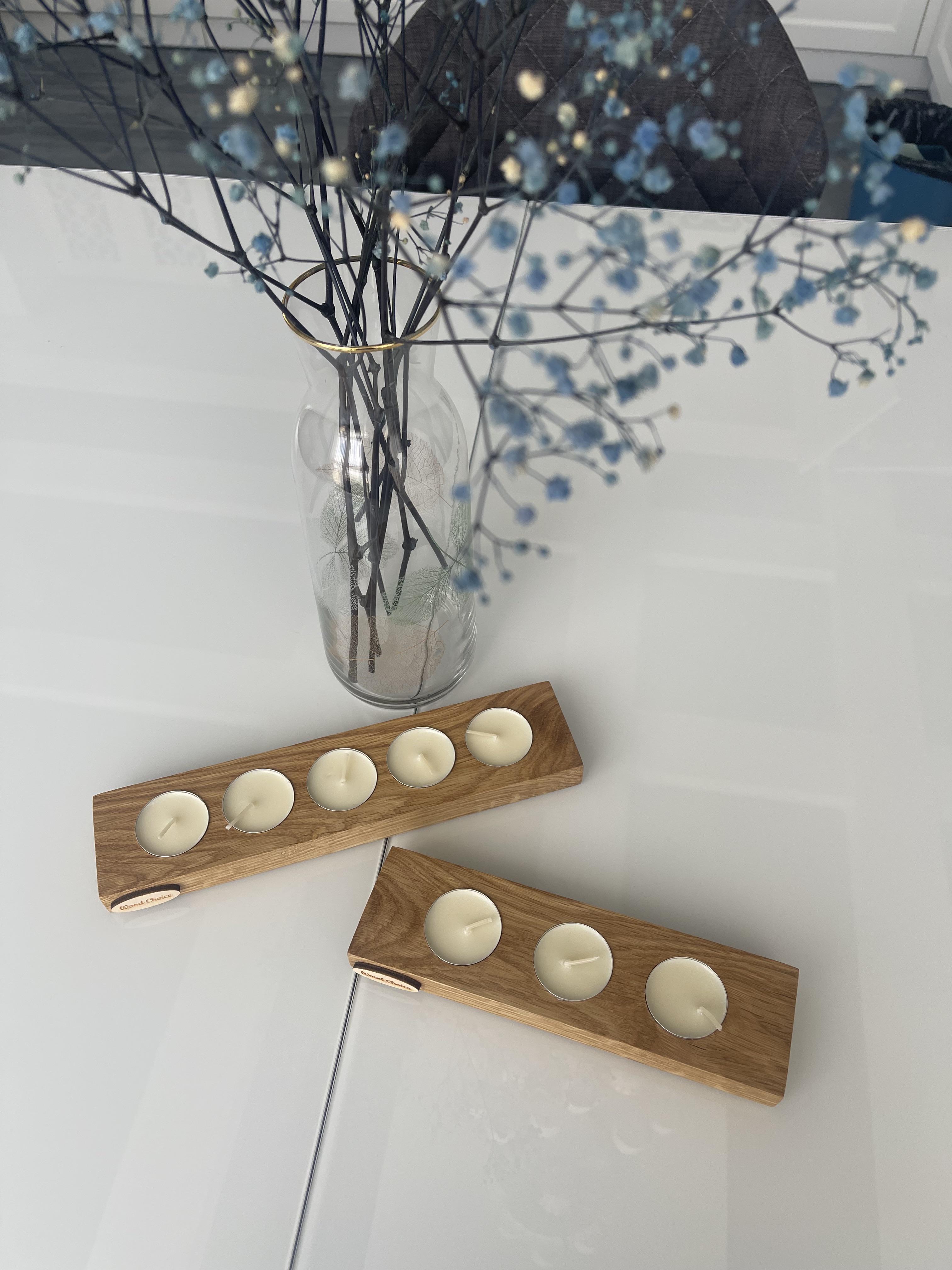 Подсвечник дубовый 5 свечей 28х6х2 см - фото 5 Подсвечник дубовый 5 свечей 28х6х2 см - фото 5