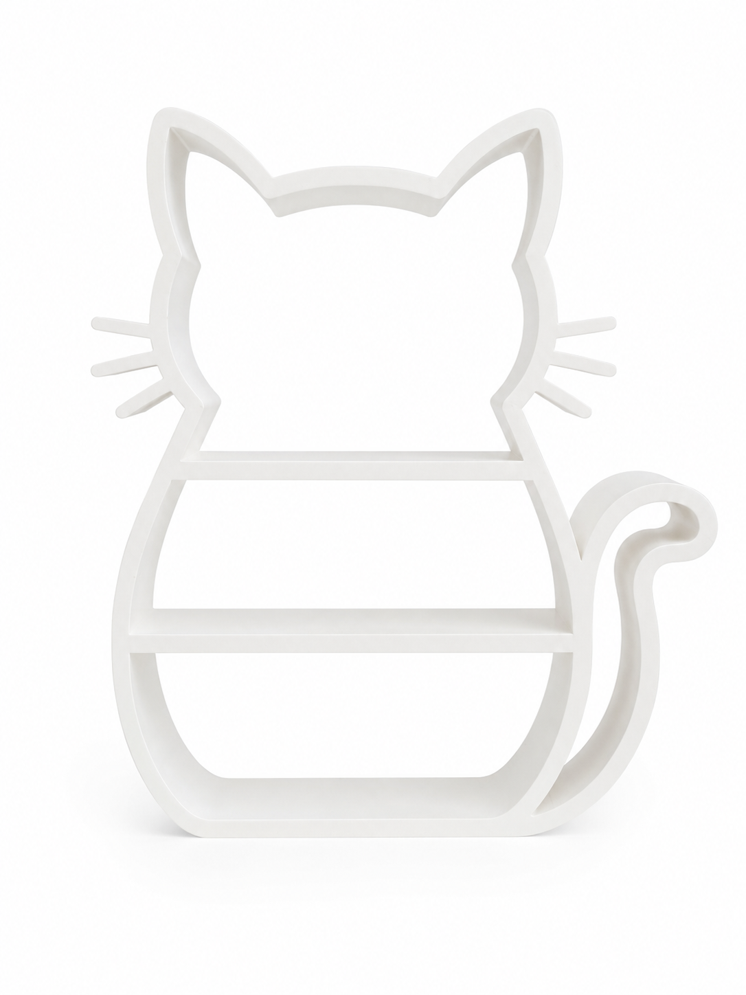 Полиця настінна полиця Cat Aura M&D Candle Craft пластикова білий (00083)