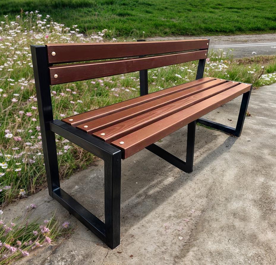 Скамейка садовая ТОБІ ШО Лофт Бенч со спинкой без подлокотников 3 м Макасар (25589174) - фото 1 Скамейка садовая ТОБІ ШО Лофт Бенч со спинкой без подлокотников 3 м Макасар (25589174) - фото 1
