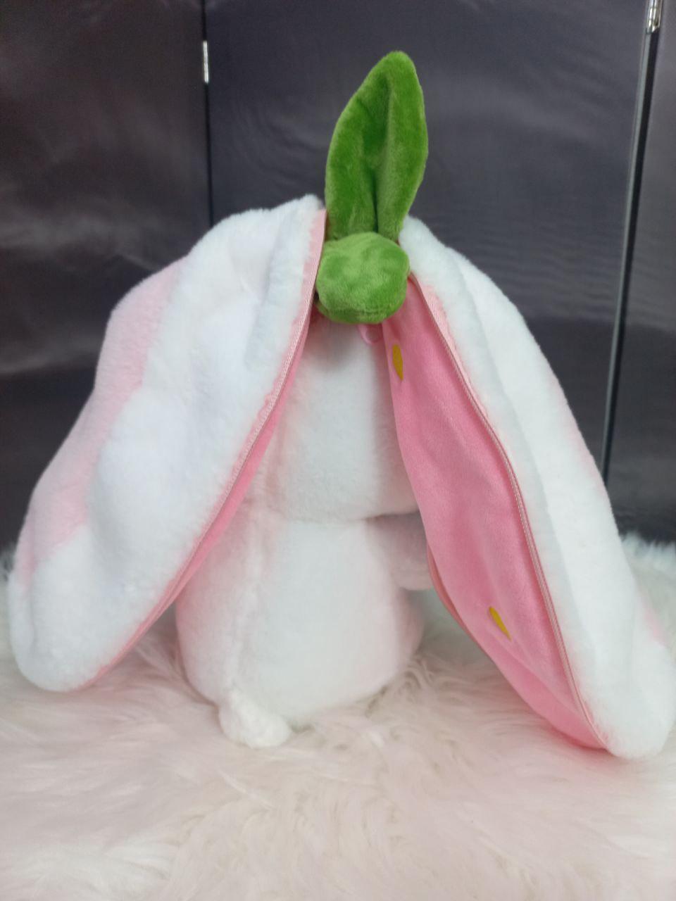 М'яка іграшка Кролик Полуничка 2в1 з застібкою 30 см (9075/30) - фото 6 М'яка іграшка Кролик Полуничка 2в1 з застібкою 30 см (9075/30) - фото 6