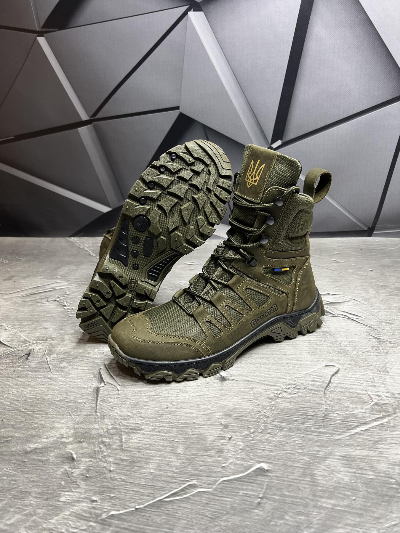 Берці зимові чоловічі з хутром р. 41 Хакі - фото 2 Берці зимові чоловічі з хутром р. 41 Хакі - фото 2