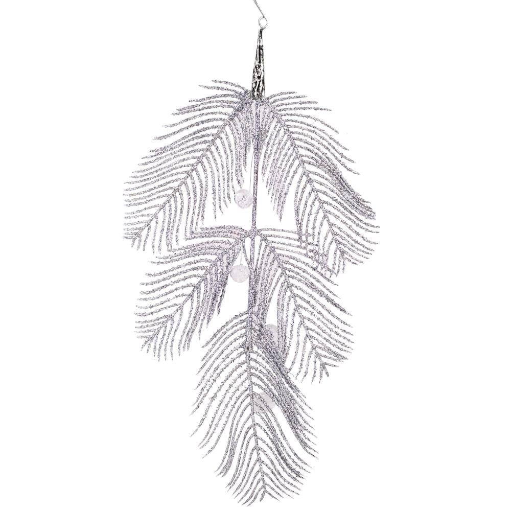 Елочная игрушка Серебряная красота 28 см 6 шт. (6027-044)