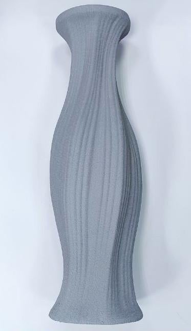 Ваза керамическая напольная 72х18х18 см Серый