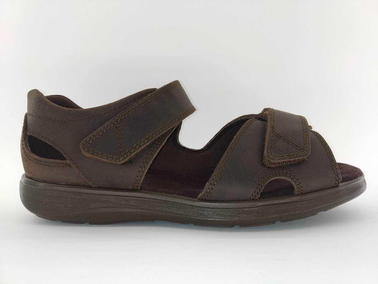 Сандалии мужские кожаные на широкую ногу Cosyfeet 012 Bingley р. 45 30,5 см Коричневый (1207860568)