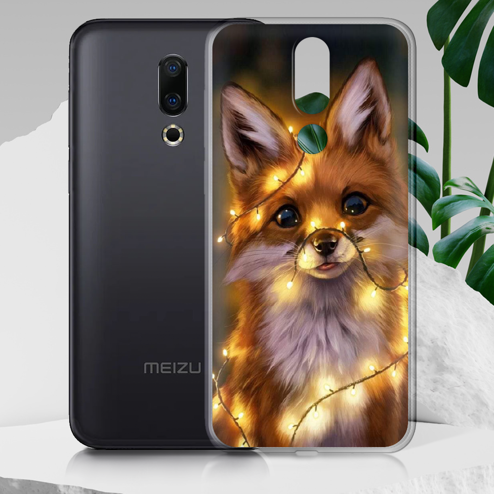 Чохол BoxFace Meizu 16 / 16X Різдвяна Лисичка  Прозорий силікон (35176-up2399-35176) - фото 2