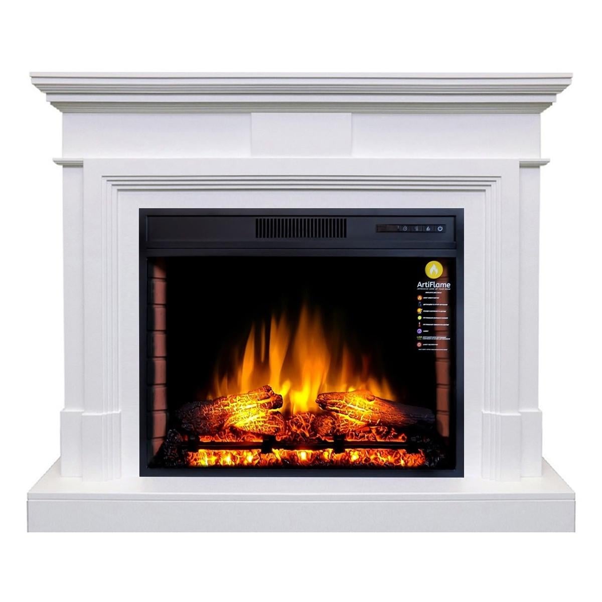 Електрокамін ArtiFlame STAMFORD AF28S зі звуком Білий б'янко Електрокамін ArtiFlame STAMFORD AF28S зі звуком Білий б'янко
