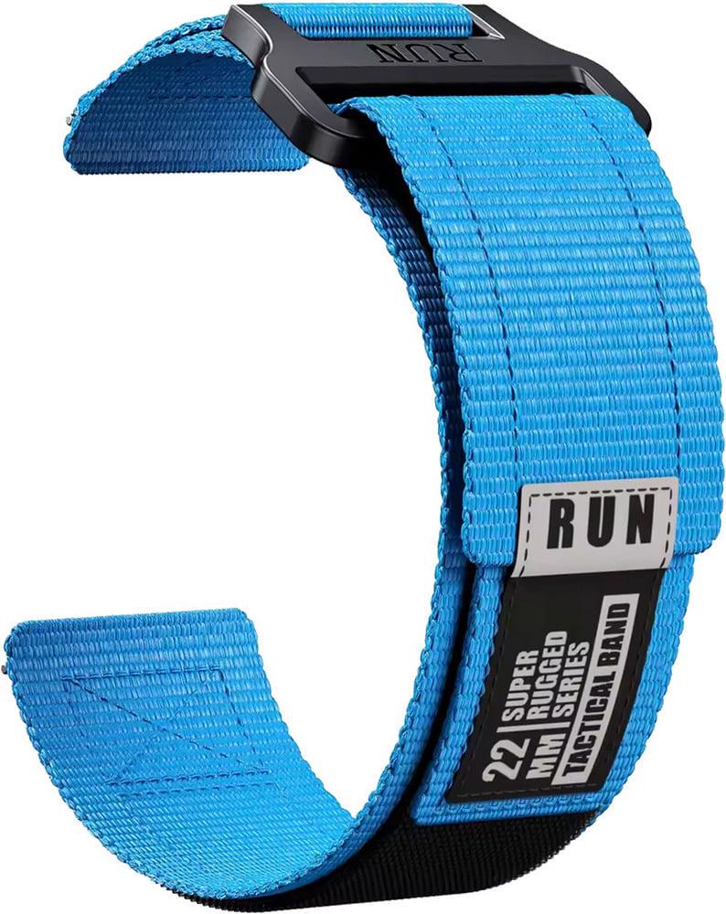 Ремешок нейлоновый RunFlex для Haylou Solar Pro LS18 Light Blue (41999-0B)