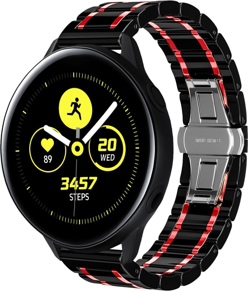 Ремінець керамічний Ceramo для Galaxy Watch Active Black/Red (28729-44)