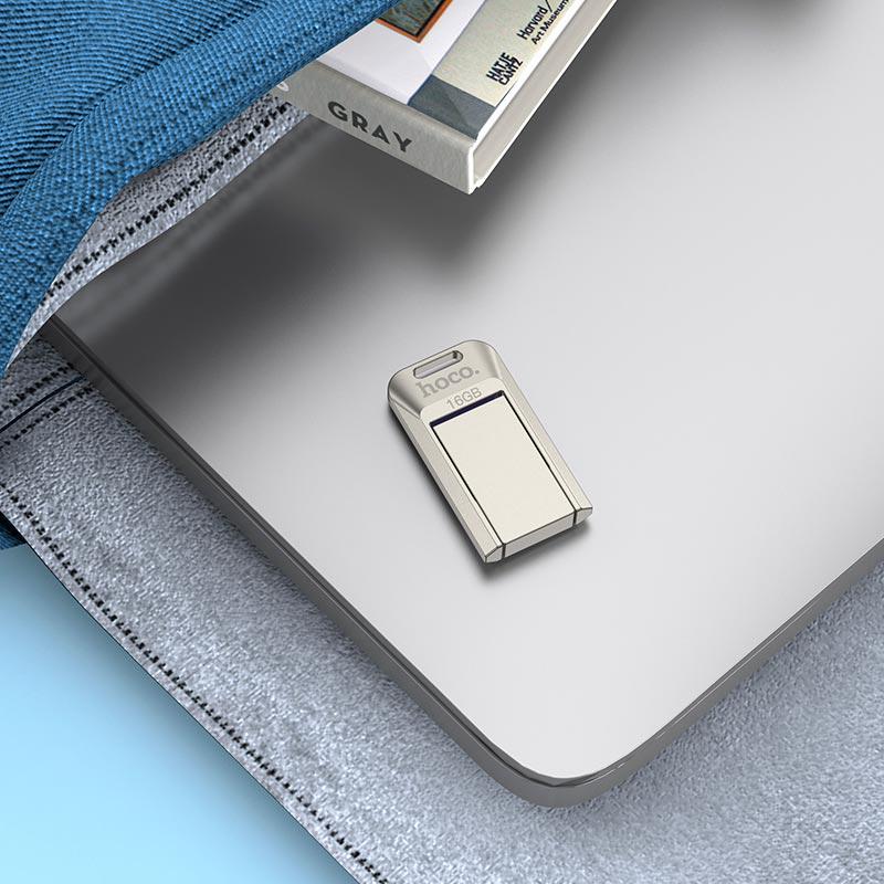 Флеш-пам'ять USB Hoco UD16 16 Гб USB 3.0 Silver (17547) - фото 3 Флеш-пам'ять USB Hoco UD16 16 Гб USB 3.0 Silver (17547) - фото 3
