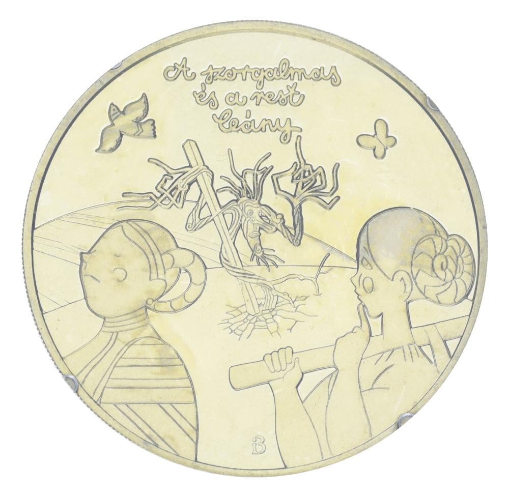 Коллекционная монета Венгрия 3000 форинтов 2025 UNC Венгерские народные сказки The Diligent Girl and Lazy Girl (М23824)
