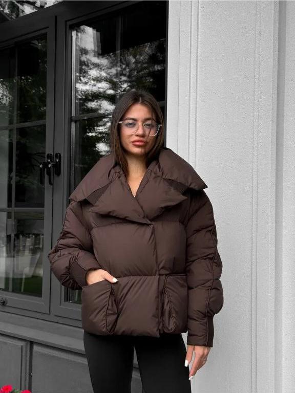 Пуховик жіночий зимовий D&V Coture DV-0011 р. 42 Шоколад (29176049) Пуховик жіночий зимовий D&V Coture DV-0011 р. 42 Шоколад (29176049)