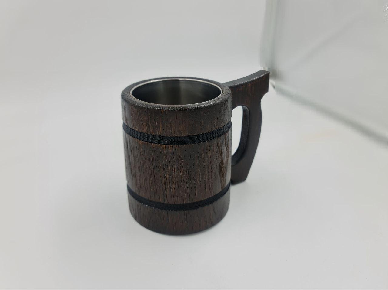 Кружка для пива из дерева 0,5 л Коричневый (28410293) - фото 3 Кружка для пива из дерева 0,5 л Коричневый (28410293) - фото 3