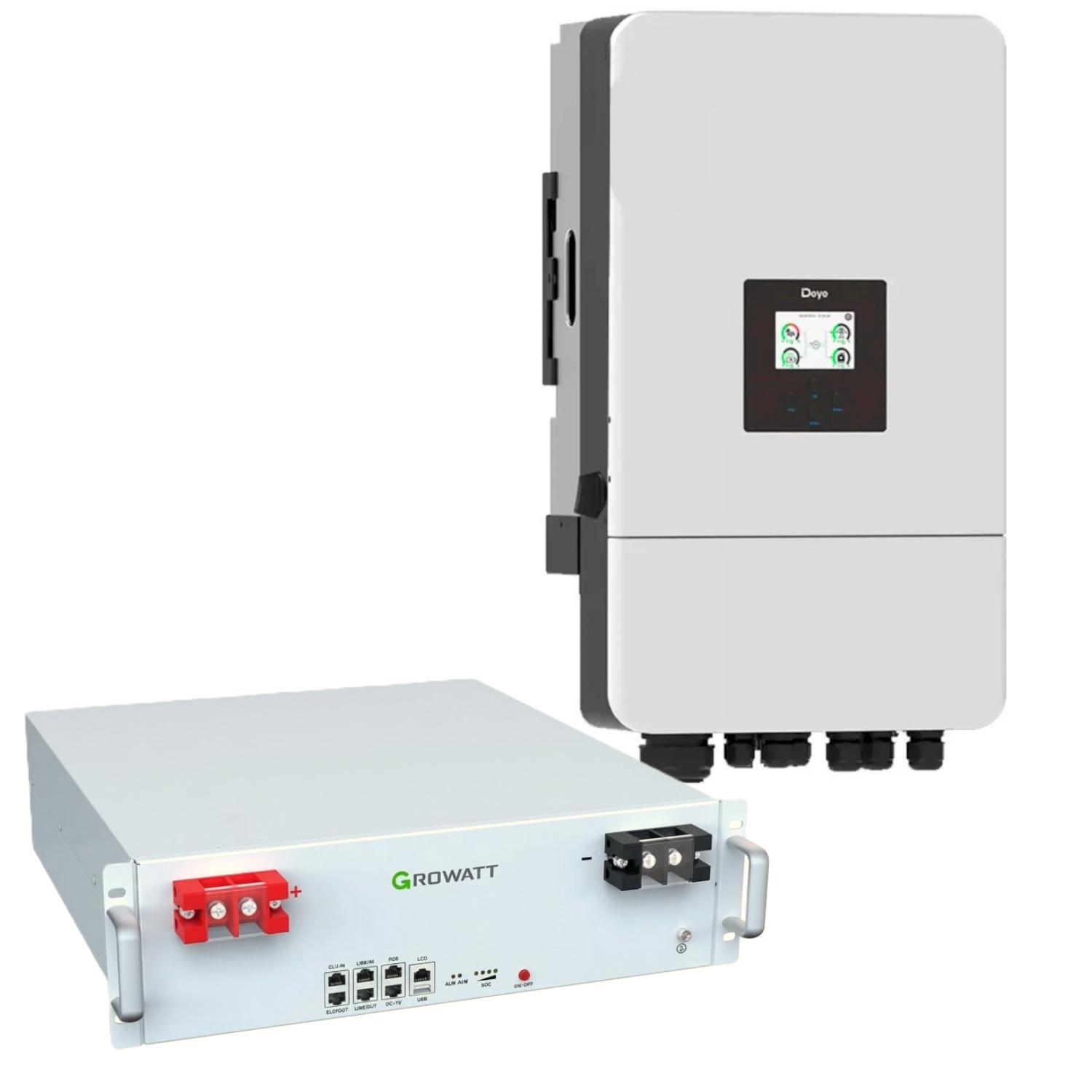 Комплект автономного энергоснабжения Deye SUN-10K-SG05LP3-EU 10 кВт 3-фазный и Growatt HOPE 5.0L-B1 LiFePO4 5,12 кВт·ч (36944001)