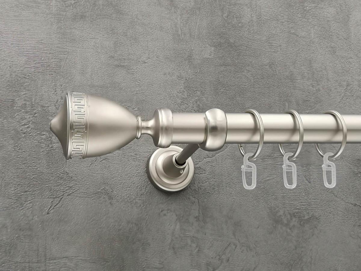 Карниз Quadrum Афина гладкая штанга одинарный открытый 25 мм 240 см Сатин (264773126)