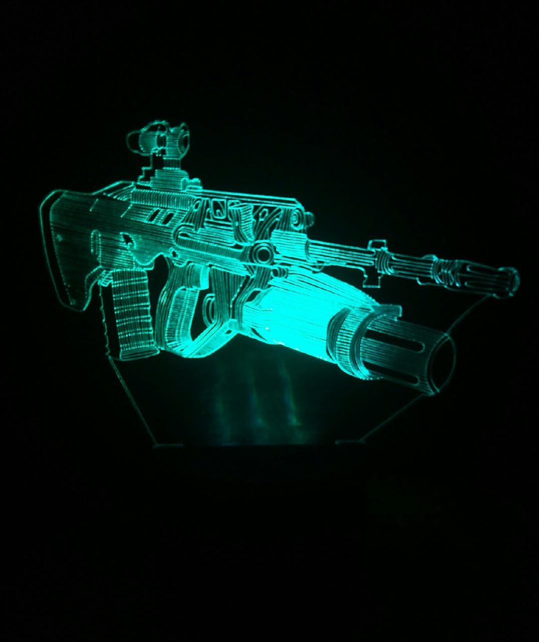 3D-ночник Автомат АК несколько подсветок/на пульте (1073960254)