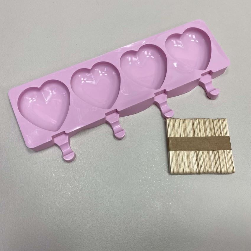 Форма для мороженого A-PLUS 1987 силиконовая 36,5x15,5x2,5 см Розовый (2212050733)