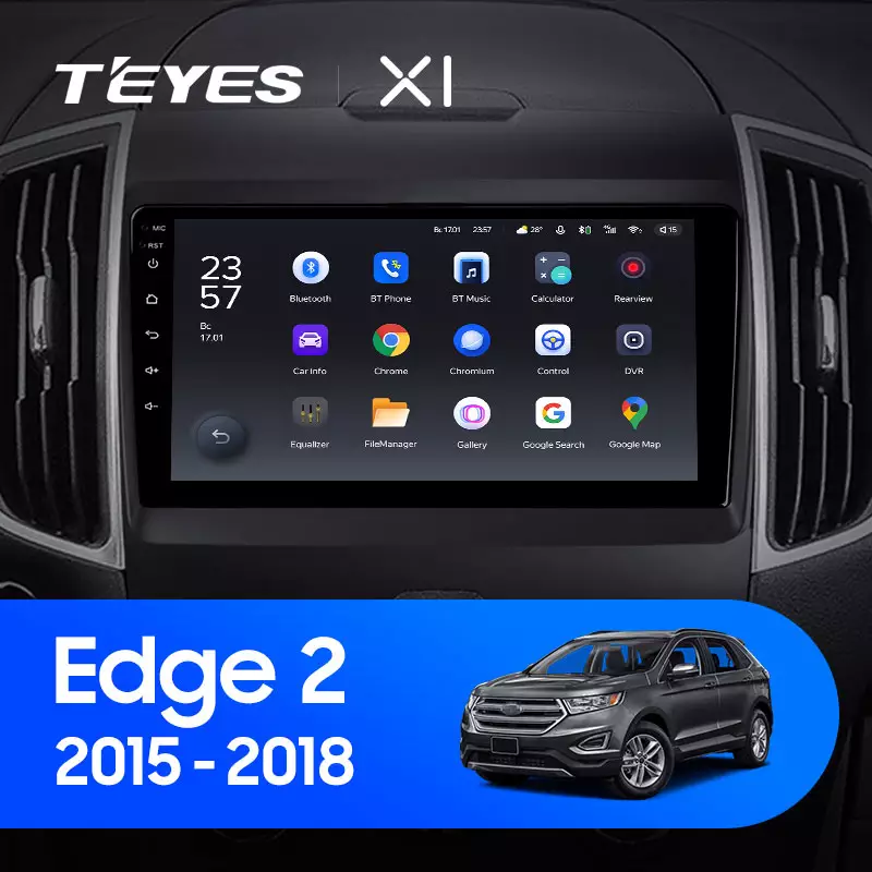 Автомагнитола штатная Teyes для Ford Edge 2 2015-2018 Android X1 2+32G Wi-Fi/4G комплектация F1 (1658771556) - фото 3