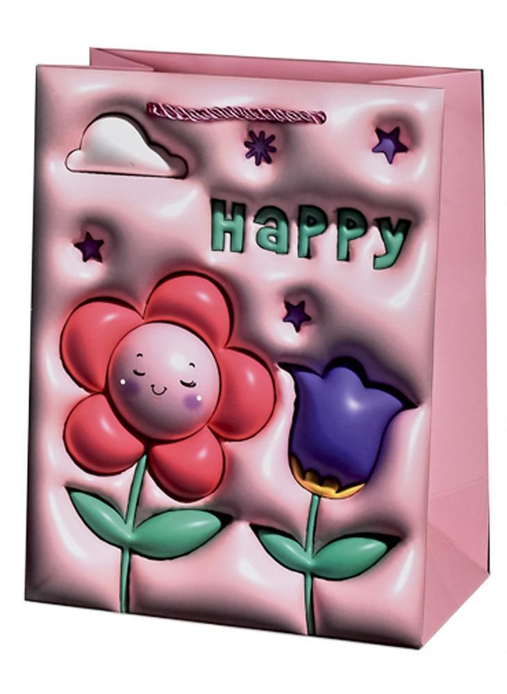 Пакет подарунковий паперовий Happy 3D S 18х23х10 R96974-S)