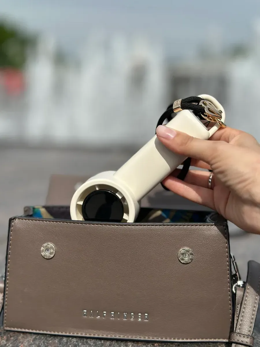 Вентилятор портативний Hoco HX63 5 швидкостей з дисплеєм з акумулятором 2000 мАг (786628) - фото 3 Вентилятор портативний Hoco HX63 5 швидкостей з дисплеєм з акумулятором 2000 мАг (786628) - фото 3