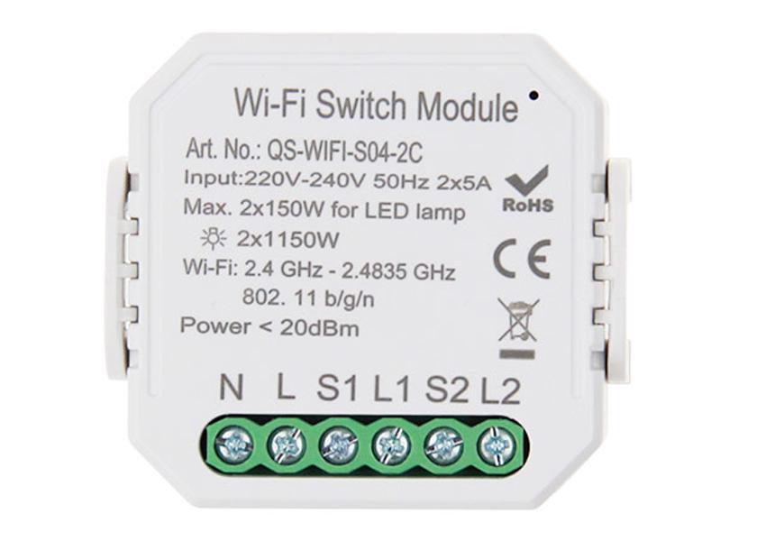 Розумний вимикач Tervix Pro Line WiFi Switch 2 клавіші (433421) - фото 1