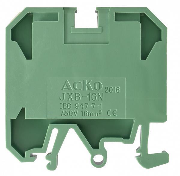 Клеммник АСКО-УКРЕМ JXB 16/35 на DIN-рейку Зеленый (A0130010018)