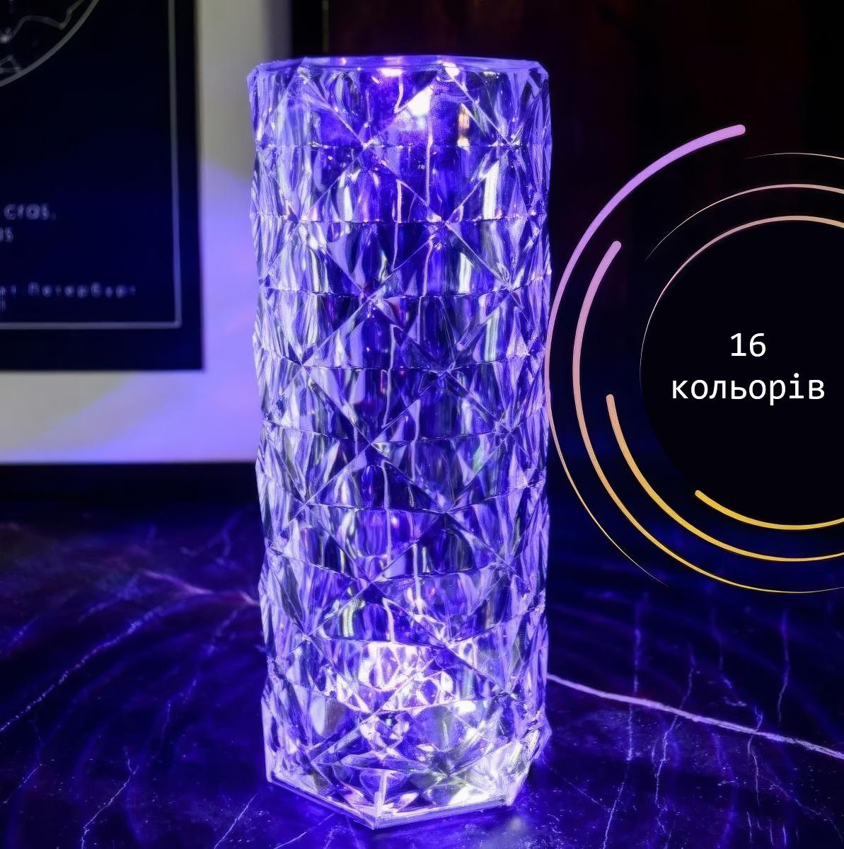 Світильник на акумуляторі Rose Table Lamp 16 кольорів (1010608-Other) - фото 4