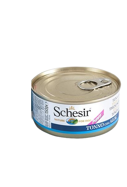 Корм вологий у желе натуральний для цуценят Schesir Tuna Aloe Puppy тунець з алое 150 г (712622)