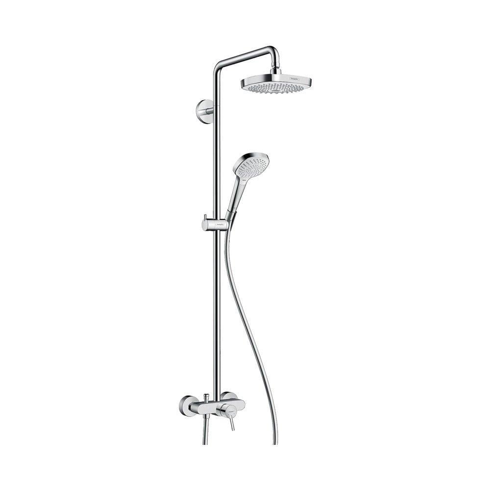 Душевая система Hansgrohe Croma E Showerpipe Select 180 2jet Showerpipe со смесителем Хром (27258400)