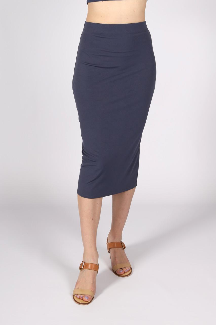 Юбка-карандаш меди женская обтягивающая ниже колен однотонная р. 60 Графитовый (2484517230) - фото 5 Юбка-карандаш меди женская обтягивающая ниже колен однотонная р. 60 Графитовый (2484517230) - фото 5
