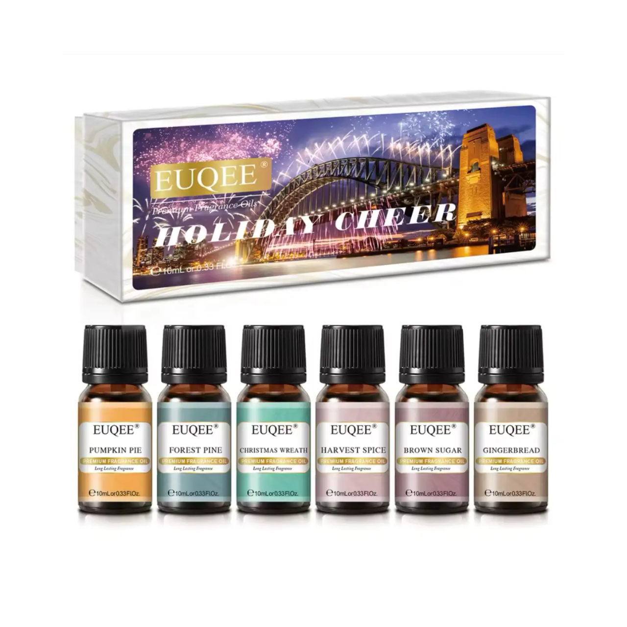 Набір ефірних олій Holiday Cheer преміум-клас 6 шт. (EUQEE4) Набір ефірних олій Holiday Cheer преміум-клас 6 шт. (EUQEE4)