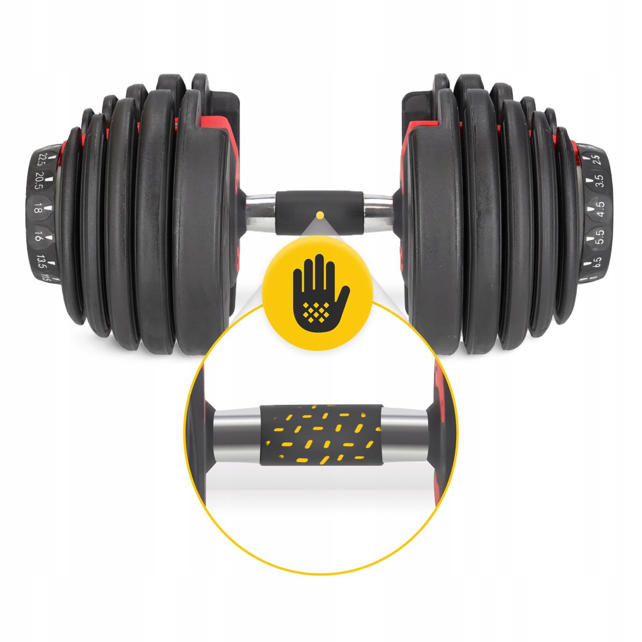 Гантель 4fizjo Premium с регулируемым весом 2,5-24 кг (P-5907739319203) - фото 3