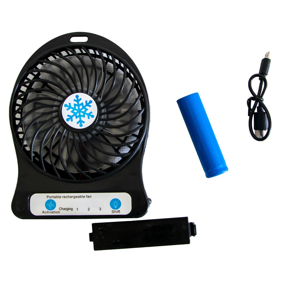 Вентилятор USB настольный Portable multifunctional Fan Черный (1010627-Black) - фото 2