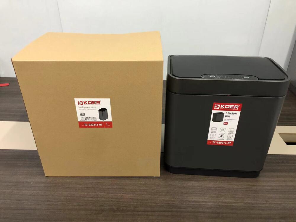 Відро для сміття KOER TC-020312-07 з сенсорне прямокутне 12 л Графіт (KR5587) - фото 9