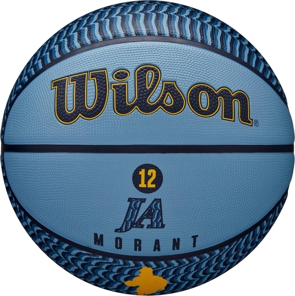 Баскетбольный мяч Wilson NBA PLAYER ICON OUTDOOR JA MORANT р. 7 Голубо-синий (WZ4016901XB7)