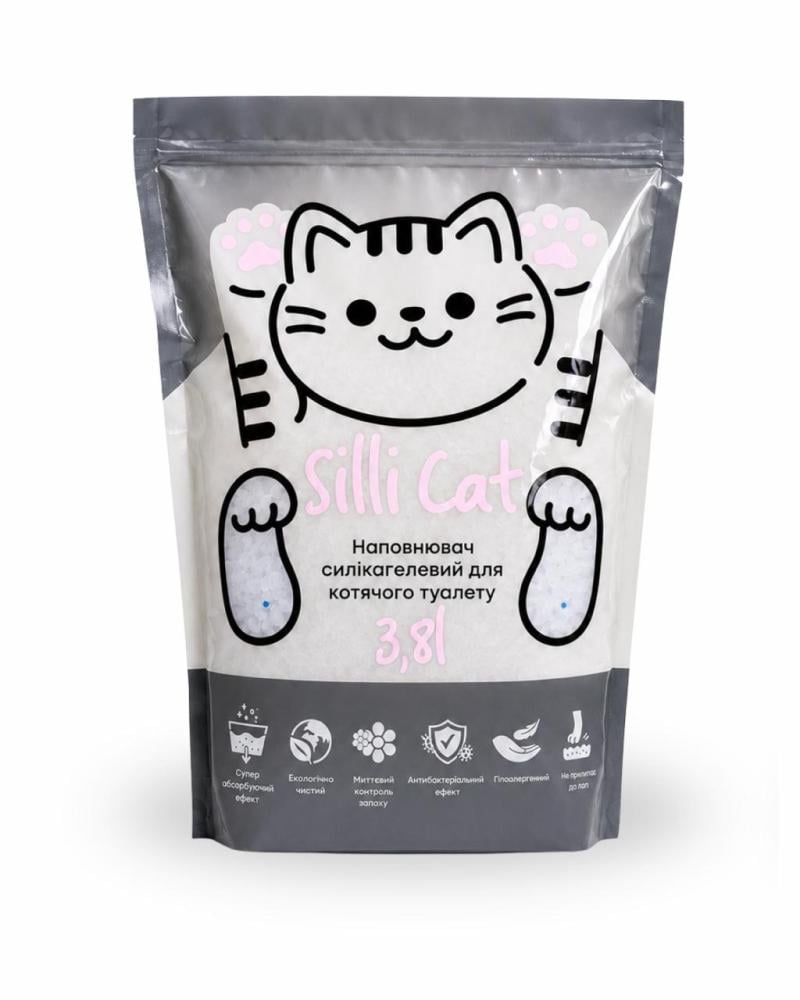 Наполнитель силикагелевый Silli Cat 3,8 л