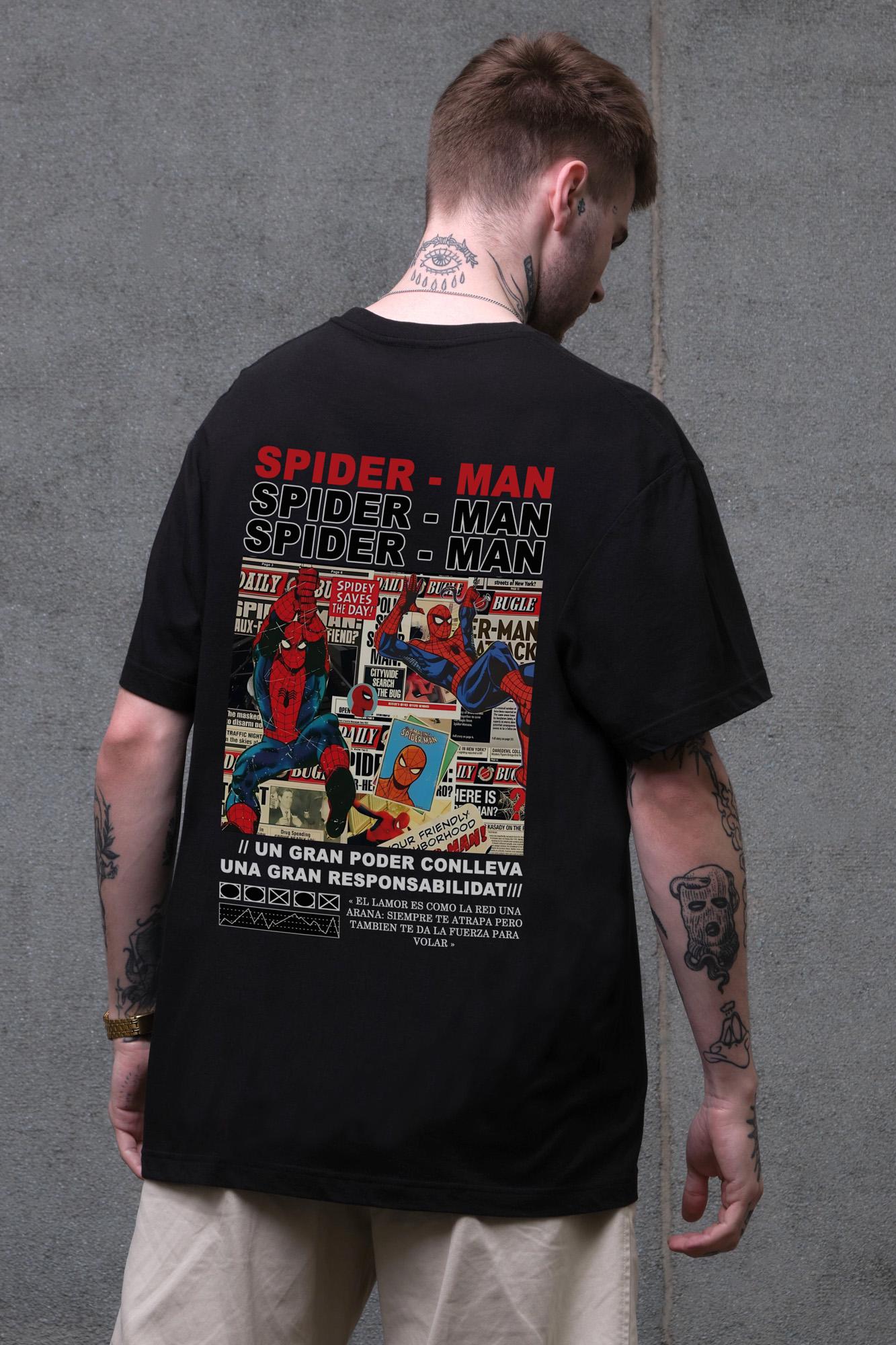 Футболка оверсайз Without З Принтом Spider-Man 2XL/3XL Black (2XL/3XL8056293 8056294)