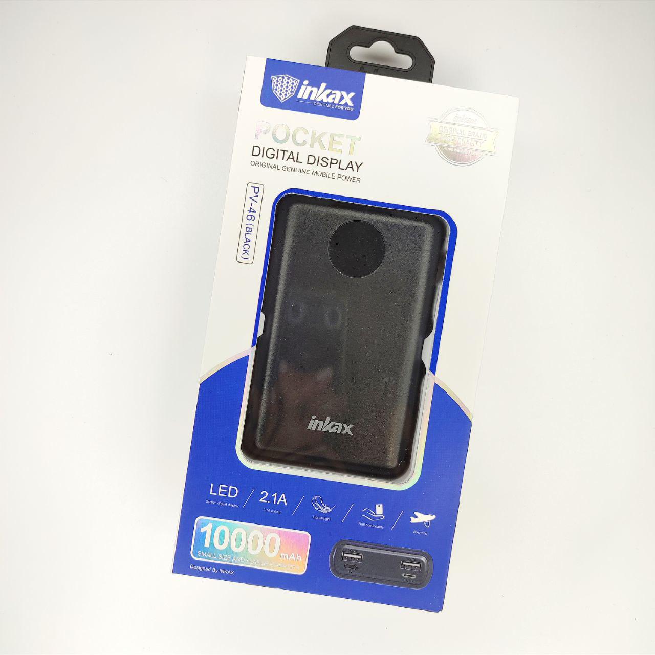 Повербанк Inkax PV-46 10000 mAh 2,1 A с циферблатом без шнура 2 выхода (1135) - фото 3