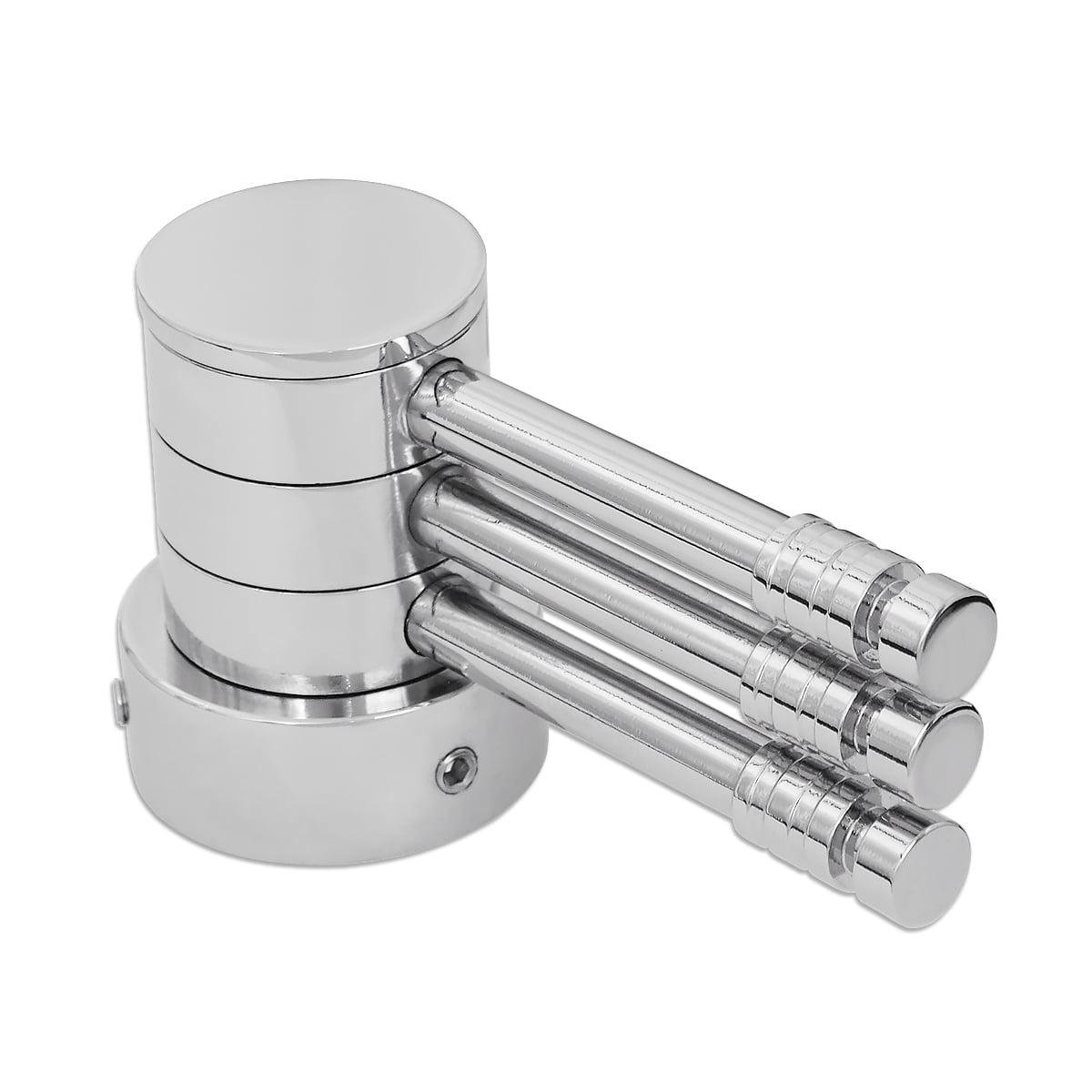 Полка для полотенцесушителя поворотная Laris ПП-80/3 стальная классик на стойку 30 мм Серебристая (132-127-71401070)