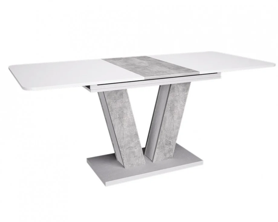 Стол обеденный Intarsio Torino 140/180x80 Белая aляска/Индастриал