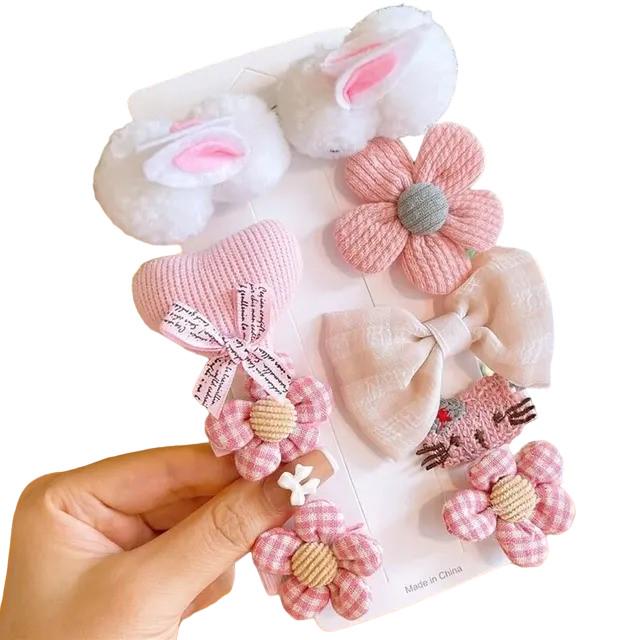 Набор детских заколок 9 шт. White/Pink (18050696)